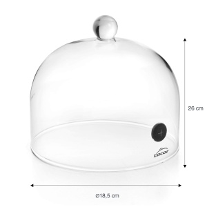 Clopot de fum Lacor 61815 din sticla borosilicata, 16x12cm, cu ventil - Img 2