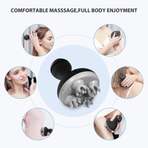 Comfier Electric Masaj Scalp Portabil IPX7 Reincarcabil cu 4 Capete pentru Relaxare - Img 4