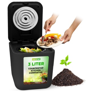 Composter electric NutriChef, 3 litri, compact, cu filtru fara miros