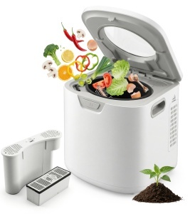 Composter Electric NutriChef, Design Compact, Fara Miros, Alb
