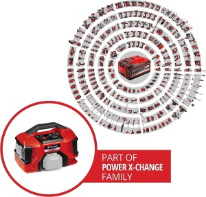 Compresor cu acumulator Einhell PRESSITO 18/21 Power X-Change (18 V, max. 10,5 bari, putere de aspirare 21 l/min, turatia motorului 18000 min^-1, fara ulei, fara baterie) - Img 2