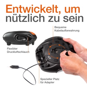 Compresor de aer OSRAM TYREinflate 400, umplere rapida in 3,5 minute, display digital - Img 7