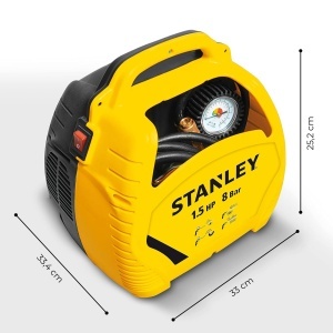 Compresor de aer Stanley 8 Bar, 1100W, 180Lmin, galben - Img 3