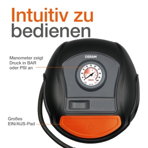 Compresor portabil OSRAM TYREinflate 200, 12V, umflare rapida pentru anvelope - Img 5