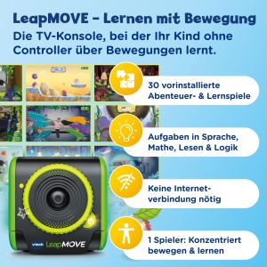 Consola de jocuri VTech LeapMOVE pentru copii 4-12 ani, 30 jocuri interactive - Img 2