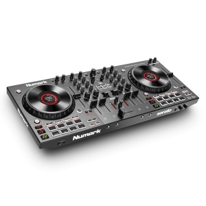 Controler DJ Numark NS4FX 4 Canale Jogwheels Touch cu Display Serato DJ Lite Inclus