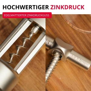 Corkenzie cu maner rotativ Westmark Monopol, 14.7 cm, otelzinc, argintiu - Img 6