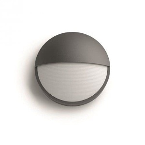 Corpuri de perete de exterior Philips Capricorn, 5,5 W, 2700 K alb cald, rezistente la apa, antracit, IP44 rezistente la intemperii - Img 2