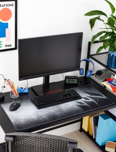Corsair MM350 PRO Premium Rezistent la stropire Mouse Mouse Pad pentru jocuri din material rezistent la stropire (suprafata 93 x 40 cm, tesatura din microfibra, constructie din cauciuc moale cu grosimea de 4 mm, fund din cauciuc) Extended XL, Negru/Gri - Img 2