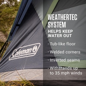 Cort de camping Coleman Skydome pentru 6 persoane, rezistent la apa, 20 mai mult spatiu - Img 5