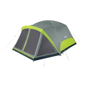 Cort de camping Coleman Skydome pentru 8 persoane, Felsgrau, cu camera de plasa