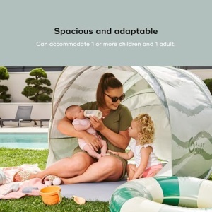 Cort pentru bebelusi Babymoov Moov Protect Anti-UV cu plasa anti-tantari Green Lagoon editie vara 2025 - Img 11