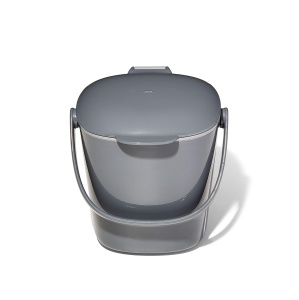 Cos de compost OXO Good Grips Gri - Cos de gunoi rezistent la mirosuri pentru bucatarie - 28 l - Img 1