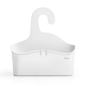 Cos de dus Rayen, 28 x 8 x 28 cm, Polypropylen, Alb, Multifunctional - Img 2