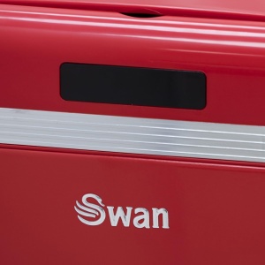 Cos de gunoi automat Swan Retro, 45 litri, metalic, design vintage, rosu - Img 4
