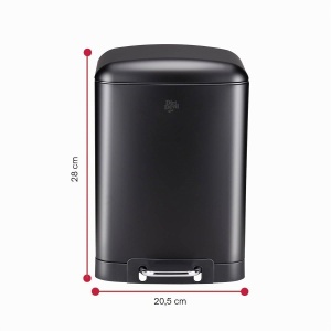 Cos de gunoi Dirt Devil 12L, inox, cu soft close, negru - Img 3