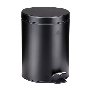 Cos de gunoi Dirt Devil 5L, inox, cu sistem soft close, negru