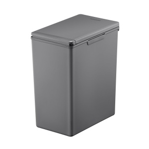 Cos de gunoi Fackelmann OSLO 20L, gri inchis, design modern, cu deschidere touch