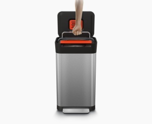 Cos de gunoi Joseph Joseph Titan 30L, inox, sistem compactare, filtru mirosuri - Img 2