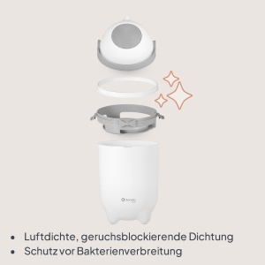 Cos de gunoi Lionelo Purebin, 10 litri, design modern, fara miros - Img 3
