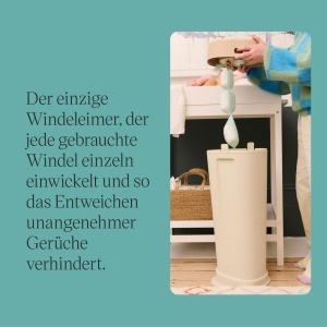Cos de gunoi pentru scutece Tommee Tippee Twist Click XL, crem - Img 3
