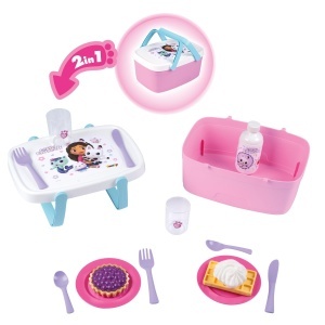 Cos de picnic 2-in-1 Smoby Gabby cu 14 accesorii, pentru copii de la 3 ani