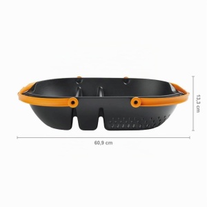 Cos de recolta Fiskars Plus, 61x39x13 cm, Plastic, NegruPortocaliu - Img 3