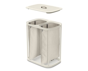 Cos de rufe Joseph Joseph Tota 90L cu 2 saci detasabili Ecru Beige - Img 7
