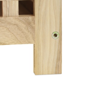 Cos de rufe Relaxdays cu sezlong, 45 l, nuc, crem - Img 8