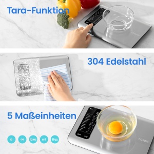 Cosori CKS001 Cantar Digital Bucatarie 5kg Cu Functie Nutritie si Aplicatie Bluetooth - Img 7