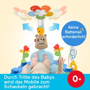 Covor de joaca Fisher-Price 3-in-1 cu activitati senzoriale, 5 zone de joaca, masinabil - Img 2