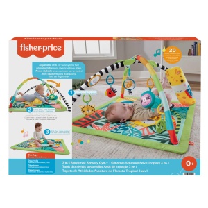 Covor de joaca Fisher-Price HJW08, design jungla, cu 6 jucarii si muzica - Img 6