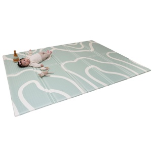 Covor de joaca XXL BEABA 200x150 cm, 1.5 cm spuma, 2 fete, impermeabil