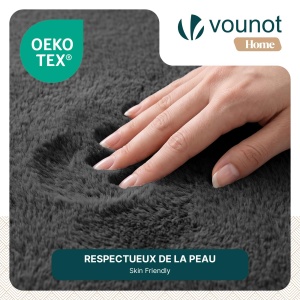 Covor VOUNOT 160x230 cm, rutschfeste, antiderapant, culoare antracit - Img 6