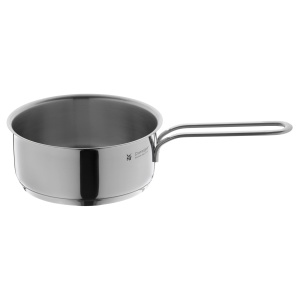 Cratita mica WMF Mini Stielkasserolle, 14 cm, 0.9 L, din inox Cromargan, pentru toate tipurile de plite inclusiv inductie