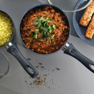 Cratita Russell Hobbs RH00845EU 18cm 2L Antiaderenta Compatibila Inductie Capac din Sticla - Img 3