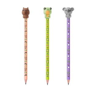 Creion BIC Vibbies cu Radier Ergononomic, 6 BUC, Bruchfeste Mine, Diverse Figurine - Img 2