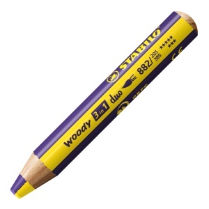 Creion colorat STABILO woody 3 in 1, 10 mm, 10 culori, apa si cerneala - Img 2