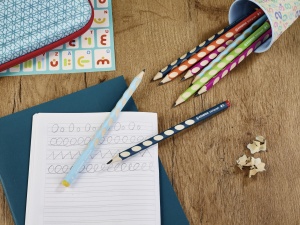 Creion ergonomic STABILO EASYgraph pentru dreptaci, HB, 3 culori - Img 4