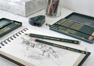 Creion Faber-Castell Castell 9000 HB cu Radiergummi, 12 Bucati - Img 4