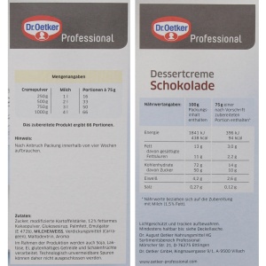 Crema de desert Dr. Oetker Professional, 1 kg, cu gust de ciocolata - Img 3