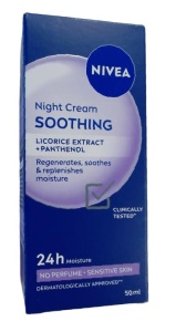 Crema de fata NIVEA Beruhigende Nachtpflege, 24h hidratare, pentru piele sensibila