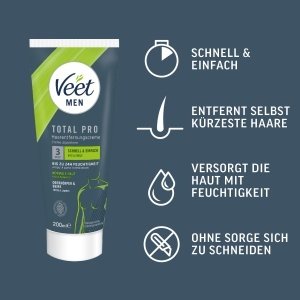 Crema de indepartare a parului Veet Men 200 ml pentru corp si picioare, cu spatel - Img 3