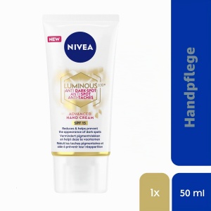 Crema de maini NIVEA Luminous 630, 50 ml, anti-pete, cu acid hialuronic - Img 2