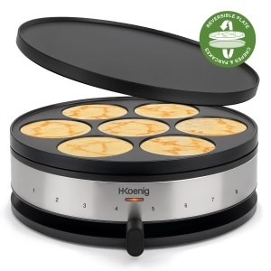 Crepe Maker H.Koenig KREP56, 1500W, 2 in 1, Placi Antiaderente - Img 3