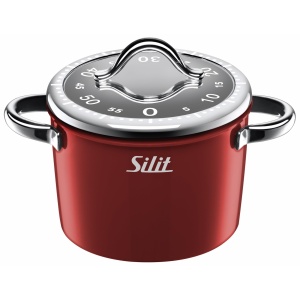 Cronometru de bucatarie Silit Vitaliano Rosso, 60 minute, design modern