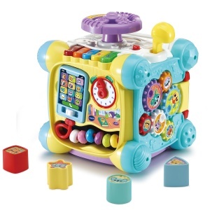 Cub interactiv de invatare VTech Baby Spielspa cu 6 laturi, pentru 12-36 luni