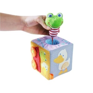 Cub interactiv HABA 301859 Zauberfrosch pentru dezvoltarea motricitatii 10x10x10 cm - Img 8