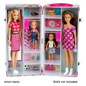 Cufar de haine Theo Klein Barbie cu accesorii, multicolor, pentru 2 papusi - Img 7