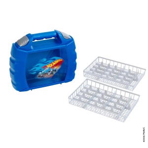 Cufar pentru masini Theo Klein 2823, design Hot Wheels, capacitate 30 masini, cu maner - Img 5